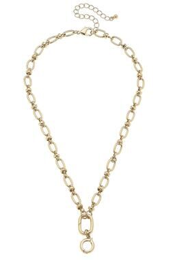Lilah Cable Link Charm Necklace Base – 18K Gold Plated